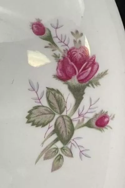 Set of 3 Xiang Shan Porcelain Cereal Bowls Pink Roses Gold Trim 6"