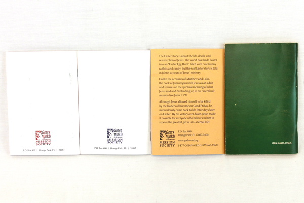Lot of 4 Vintage Editions Gospel of John Veterans Armed Forces Miniature Books