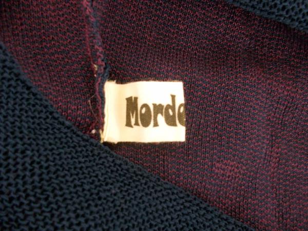 MORDENMISS Tunic Sweater Dress Stretch Purple & Blue 3/4 Sleeve