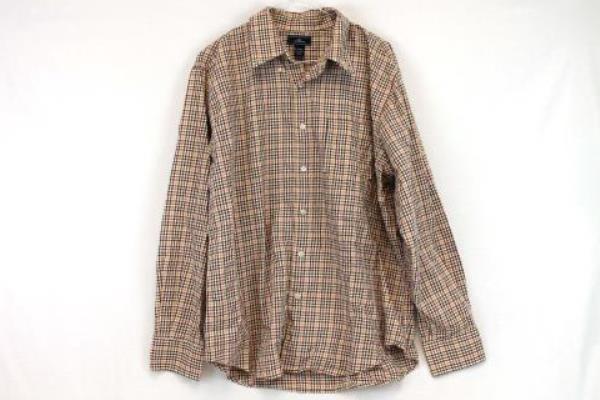 Men's Dockers Red Plaid Long Sleeve Button Down Shirt L 16/16 1/2 Cotton Dress