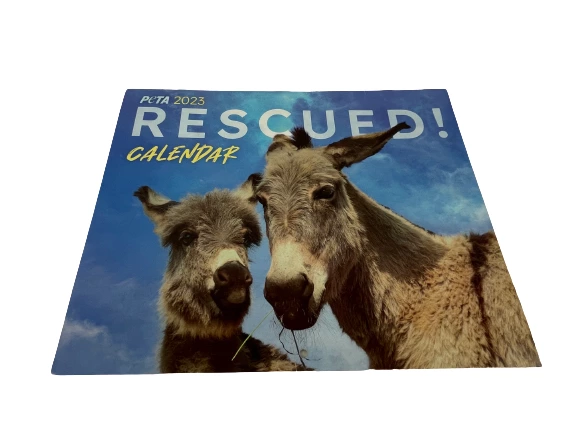 Peta 2023 Wall Calendar Assorted Rescued Rescue Animal Themes