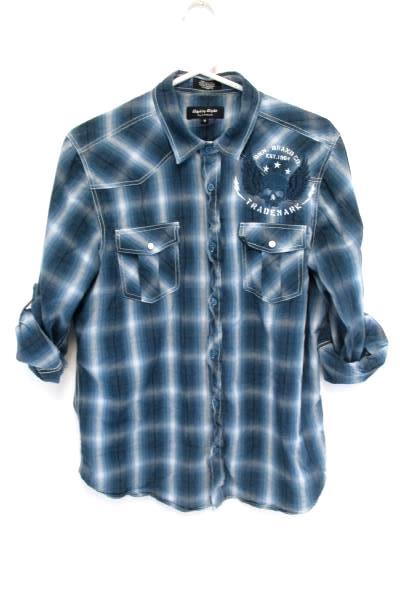 Layered Shirt Set Calvin Klein Tee And Eighty Eight Platinum Button Up Sz M