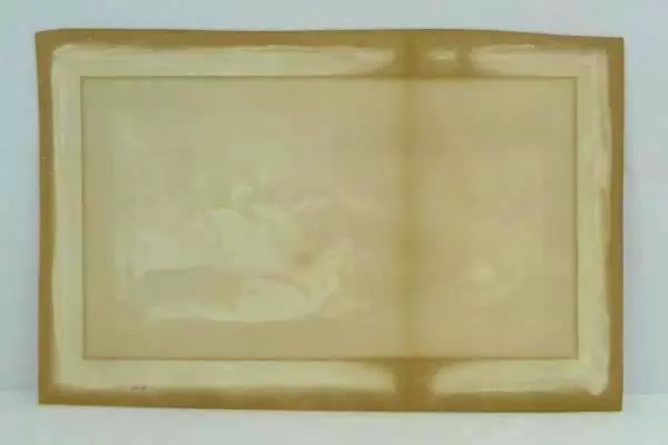 L. Alma-Tadema Reading from Homer Collotype Lithograph Framed Copyright 1888
