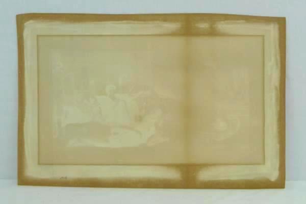 L. Alma-Tadema Reading from Homer Collotype Lithograph Framed Copyright 1888