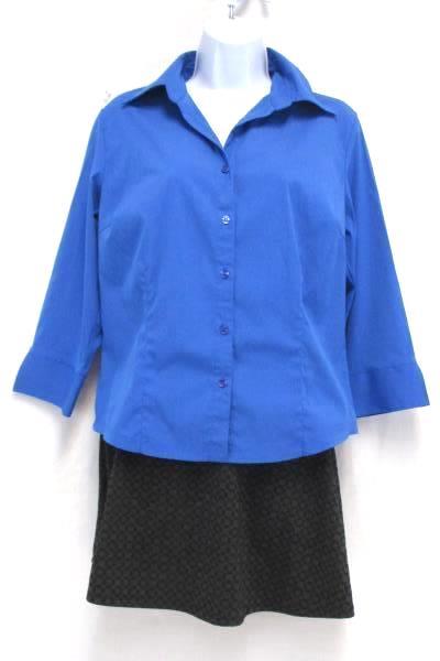 Lot 3 Women's Business Career Bodycon Pencil Skirt Mini Skirt Button Up Shirt M