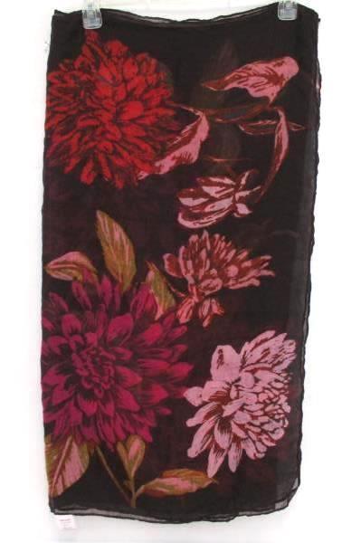 Left or Right Women's Pink Shirt 3/4 Sleeve Plus Size 3X Floral Scarf One Size