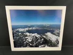 Matted Crater Lake Art Print Signed by Don Shelton 26.5x22.5in VGC