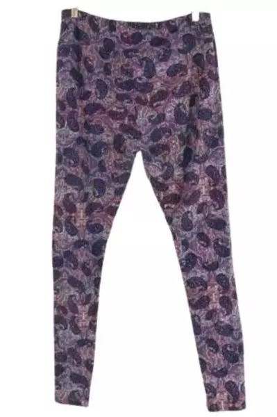 LulaRoe Women's Purple Leggings Tall & Curvy Pre-Owned Size T&C