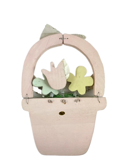 Vintage Spring Is Here Wooden Hanging Sign Wall Decor Flowers & Dragonflies