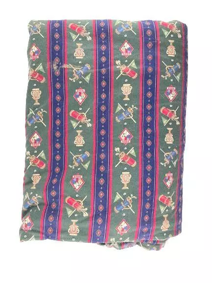 Vintage Golf Quilt 70"x54" Multicolored Pillow Pocket Pre-Owned Collectible