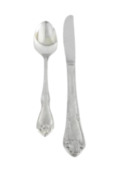 Oneida Arbor Rose Stainless Dinner Knife & Teaspoon Flatware Set