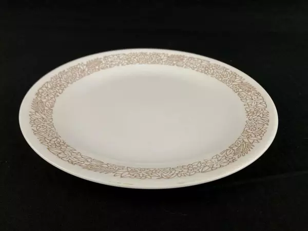 Lot of 2 Corelle by Corning Woodland Bread Plate & Saucer Brown Floral