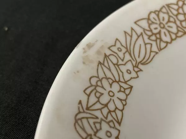 Lot of 2 Corelle by Corning Woodland Bread Plate & Saucer Brown Floral