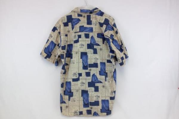 Men's Regatta Yacht Boat Short Button Cotton Casual Shirt Size M