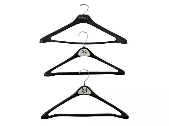 Lot of 10 Vintage Plastic Hangers Men's Warehouse Burlington Sears