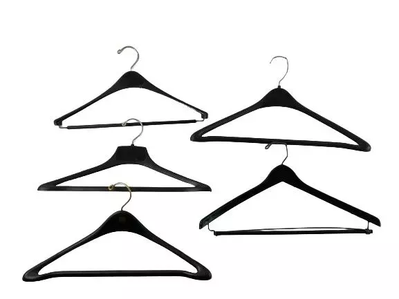 Lot of 10 Vintage Plastic Hangers Men's Warehouse Burlington Sears