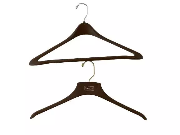 Lot of 10 Vintage Plastic Hangers Men's Warehouse Burlington Sears