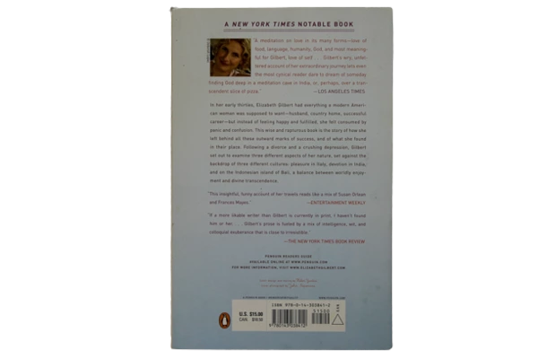 Eat Pray Love Elizabeth Gilbert 2006 Penguin Paperback Book