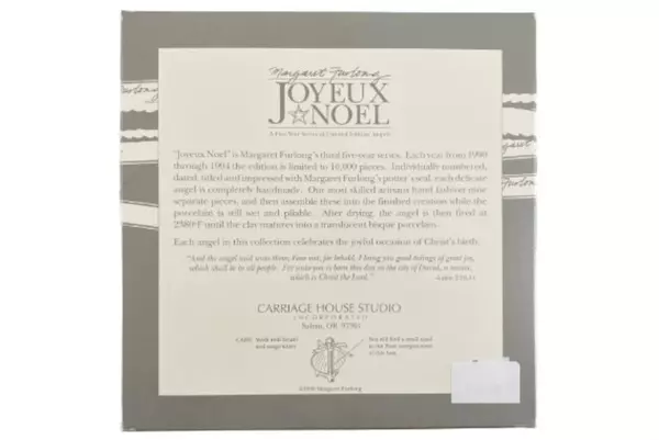 Margaret Furlong 5 Inch The Joyeux Noel Angel Ornament 1992 Limited Edition
