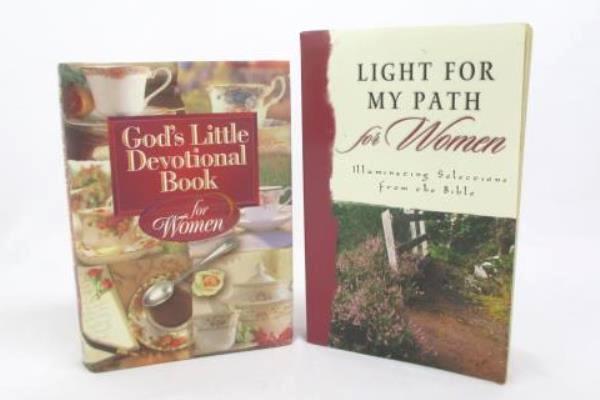 Lot Of 2 Women's Religious Books Light For My Path God's Little Devotional Book