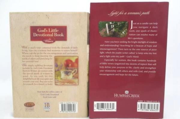 Lot Of 2 Women's Religious Books Light For My Path God's Little Devotional Book