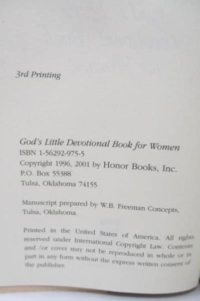 Lot Of 2 Women's Religious Books Light For My Path God's Little Devotional Book