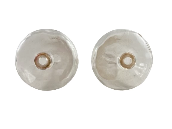  2 Clear Bell Shaped Glass Oil Lamps For Light Fixture