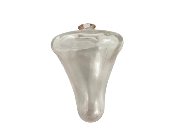  2 Clear Bell Shaped Glass Oil Lamps For Light Fixture