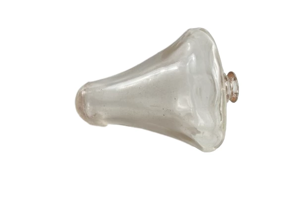  2 Clear Bell Shaped Glass Oil Lamps For Light Fixture