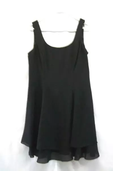 Hampton Nites Women's Black Dress Size 12 100% Polyester Dry Clean Only