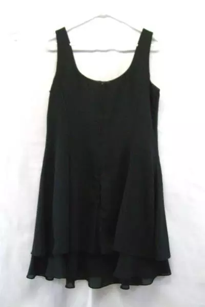 Hampton Nites Women's Black Dress Size 12 100% Polyester Dry Clean Only