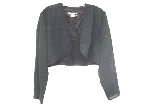 Hampton Nites Women's Long Black Formal Dress W/ Matching Cover Size 13/14