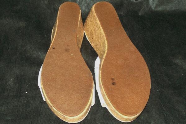 New York & Company Women's Wedges White and Tan Size 9