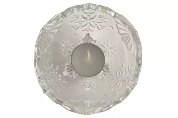 Mikasa Crystal Snowflake Candle Holder Votive 3in Germany SA 960/610 Box