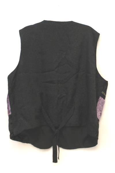 White Stag Black & Purple Crushed Velvet Floral & Trim Vest Women's XL 16/18