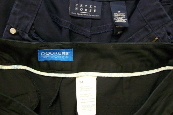 Lot of 2 Women's Crazy Horse Dockers Slacks Trousers Pants Business Casual 14