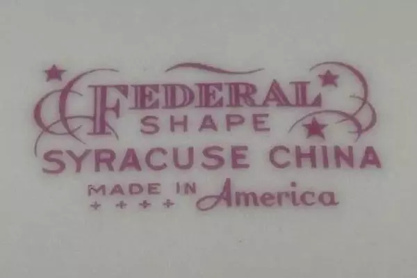 Vintage Syracuse China Floral Vegetable Bowl Federal Shape 9" Diameter