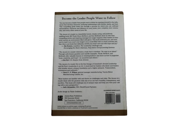 The Ascent of a Leader by Bill Thrall & Bruce McNicol Hardcover Book 1999