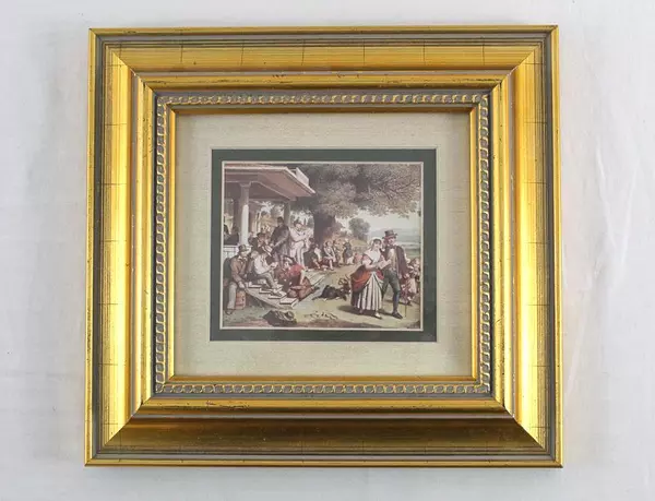 BP Co Framed Matted Art Print The Rural Post Office by T P Rossiter 10x11in