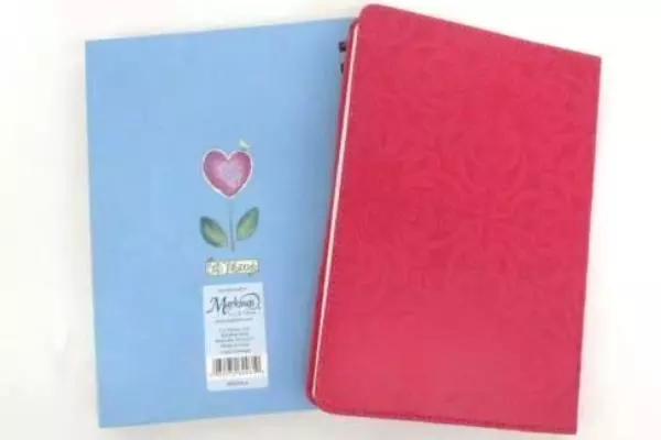 Lot of 2 Journals Blue Pink Flex Leather Faith Floral New Unused