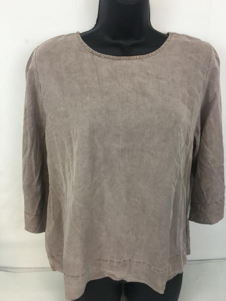 Sam & Lavi Mushroom Taupe Tensel Blouse Top Shirt Size Medium with Tag