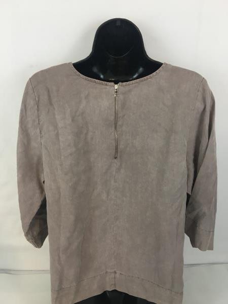 Sam & Lavi Mushroom Taupe Tensel Blouse Top Shirt Size Medium with Tag