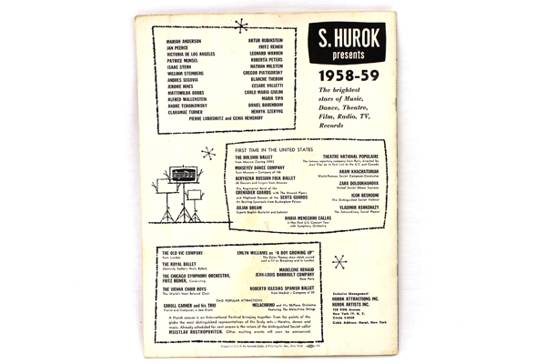 The Old Vic Company Presented by S. Hurok 1956-1957