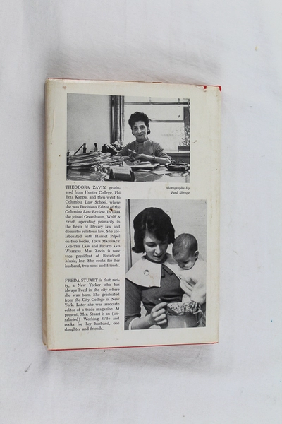 Vintage The Working Wives Cookbook Theodora Zavin Freda Stuart HC DJ Bookclub Ed