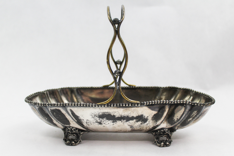 Wallaceページ Wallace Bros.Silver Co Silver Plate Basket Footed 1251