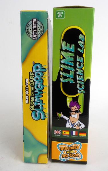 2pc Lot GLOW IN THE DARK Slimy Gloop Make Your Own Science DIY Educational