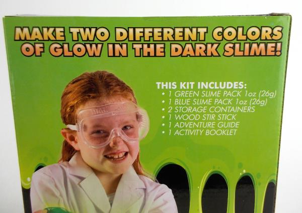 2pc Lot GLOW IN THE DARK Slimy Gloop Make Your Own Science DIY Educational