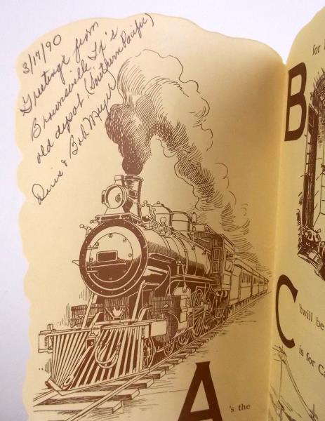 Vintage THE RAILROAD ABC Paperback Book 1982 Illustrated 14 Pages