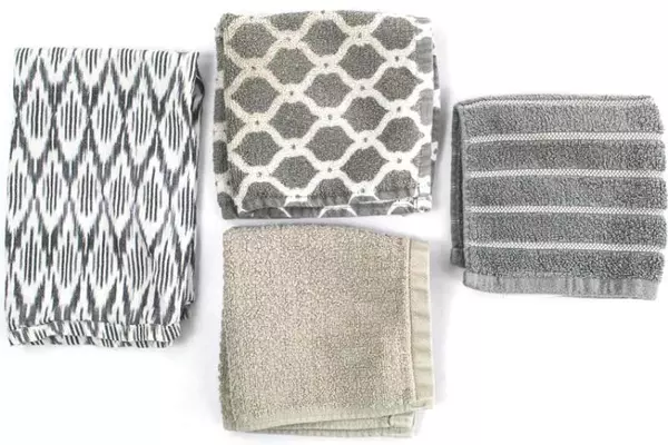 Lot of 4 Kitchen Linens 3 Wash Cloths 1 Cloth Napkin Tommy Bahama DKNY JC Penney