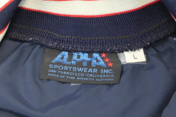 Alpha Sportswear Inc. Blue Half Zip Jacket In Men's Size Large
